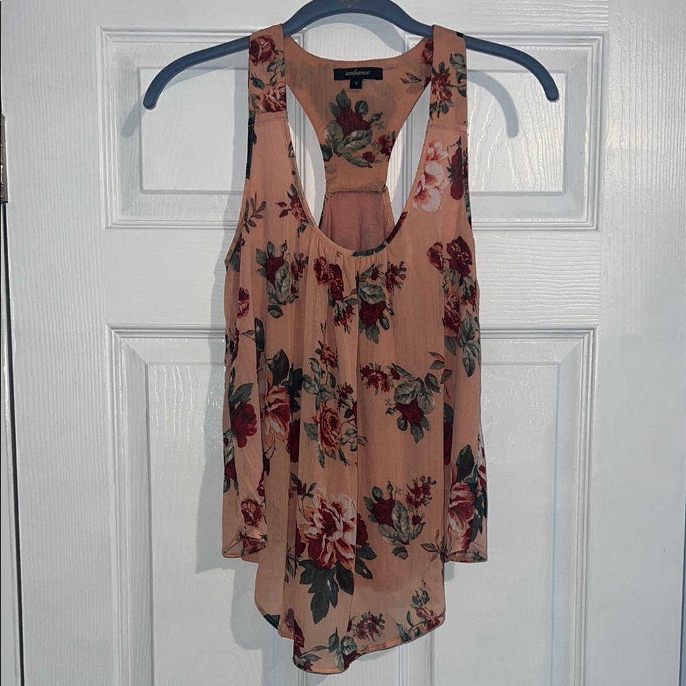 Pink Asymmetrical Sleeveless Tank Top